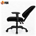 Ver imagem 6 de Cadeira Secretária Fox Giratória Braço Regulável Tecido F199 Preta