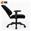 Ver imagem 5 de Cadeira Secretária Fox Giratória Braço Regulável Tecido F199 Preta