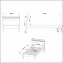 Ver imagem 5 de CamaSolteiro Para Colchão 88 X 188 Cm Cr35014 Amendoa/Branca