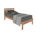 Ver imagem 6 de CamaSolteiro Para Colchão 88 X 188 Cm Cr35014 Amendoa/Branca