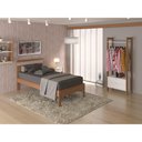 Ver imagem 1 de CamaSolteiro Para Colchão 88 X 188 Cm Cr35014 Amendoa/Branca