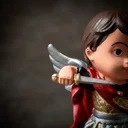 Ver imagem 2 de Imagem de São Miguel Arcanjo Infantil de Borracha Inquebrável - 16 cm