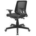 Ver imagem 2 de Cadeira de Escritório Giratória Beezi Braços Regulável Revestimento Couro Ecológico Preto