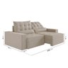 Sofá Retrátil e Reclinável 4 Lugares 250cm Embaúba Extra CabeCasa MadeiraOriginals - 3
