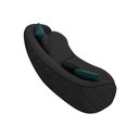 Ver imagem 7 de Sofá Decorativo 288cm com Almofadas Redondas Clarke PU Preto - Gran Belo