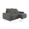 Sofá Retrátil e Reclinável 4 Lugares 250cm Embaúba Extra CabeCasa MadeiraOriginals - 3