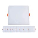 Ver imagem 1 de Kit 12 Plafons LED 24W Quadrado Borda Infinita Branco Frio