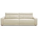 Ver imagem 1 de Sofá 3 Lugares Rettrátil Reclinável Elétrico 224cm Mazi L06 Couro Off White - Lyam Decor