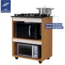 Balcão para Cooktop 4 Bocas Turim Kaiki Móveis Nature/off White - 3