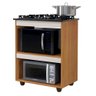 Balcão para Cooktop 4 Bocas Turim Kaiki Móveis Nature/off White - 6