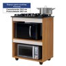 Balcão para Cooktop 4 Bocas Turim Kaiki Móveis Nature/off White - 2