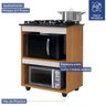 Balcão para Cooktop 4 Bocas Turim Kaiki Móveis Nature/off White - 4