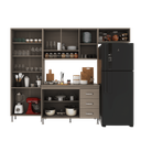 Ver imagem 3 de Armário de Cozinha Modulada Compacta Fidelitá Paris 4 Peças 260cm 11 Portas 3 Gavetas com Tampo