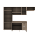 Ver imagem 4 de Armário de Cozinha Modulada Compacta Fidelitá Paris 4 Peças 260cm 11 Portas 3 Gavetas com Tampo