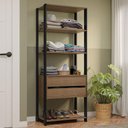 Ver imagem 1 de Guarda-roupa Closet Modulado Valencia 2 Gavetas 4 Prateleiras 70cm Madesa