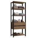 Ver imagem 3 de Guarda-roupa Closet Modulado Valencia 2 Gavetas 4 Prateleiras 70cm Madesa