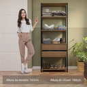 Ver imagem 6 de Guarda-roupa Closet Modulado Valencia 2 Gavetas 4 Prateleiras 70cm Madesa