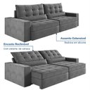 Ver imagem 5 de Sofá Retrátil e Reclinável 4 Lugares 280cm Embaúba Extra CabeCasa MadeiraOriginals