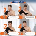 Ver imagem 7 de Ombreira Ortopedica Compressao Almofadado Protetor Ombro Fisioterapia Alivia Dor Tensao Muscular Les