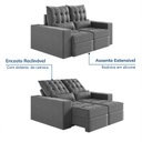 Ver imagem 5 de Sofá Retrátil e Reclinável 3 Lugares 180cm Embaúba Extra CabeCasa MadeiraOriginals Cinza Diamante