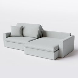 Sofá Cama Bélgica Retrátil e Reclínável 2,50m em Boucle Sheep Gold Cinza Claro - Home Mobily - 1