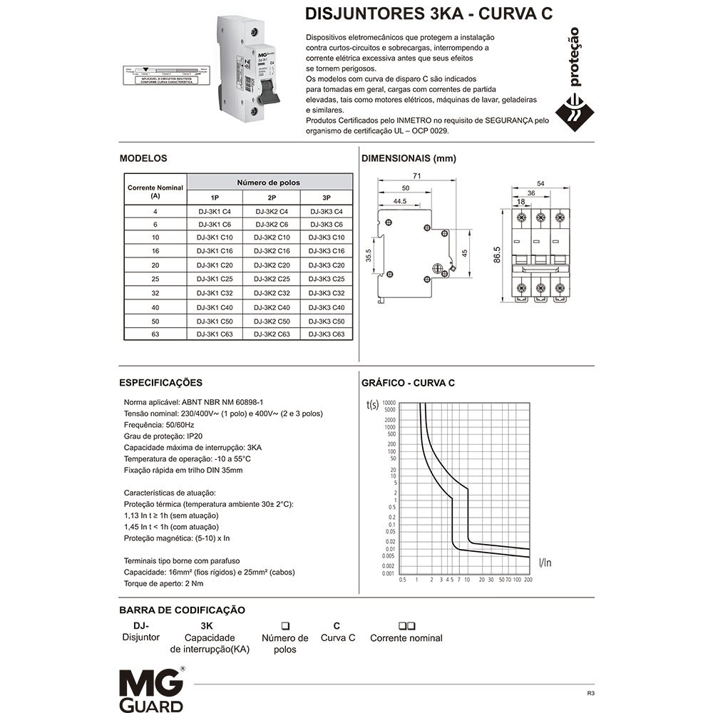 Disjuntor Tripolar Margirius 20a - 2