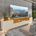 Ver imagem 1 de Rack para Tv até 85 Polegadas com Led com Pés Vidro Infinity 228cm 100% MDF