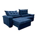 Ver imagem 7 de Sofá Retrátil e Reclinável 2,95m Cama inBox Big Fresh com SoftGel D40 Velupluma Azul