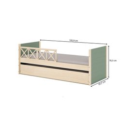 Bicama Solteiro Infantil Garden com Grades Casatema - 3