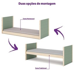 Bicama Solteiro Infantil Garden com Grades Casatema - 7