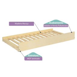 Bicama Solteiro Infantil Garden com Grades Casatema - 9