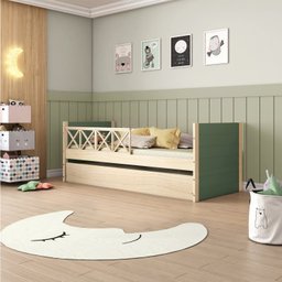 Bicama Solteiro Infantil Garden com Grades Casatema - 1