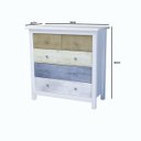 Ver imagem 3 de Cômoda 5 Gavetas em Madeira Maciça Primavera - Branca