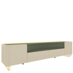 Rack para Tv até 85 Polegadas com Led com Pés Vidro Infinity 228cm - 2 Rack para Tv até 85 Polegadas com Led com Pés Vidro Infinity 228cm - 2