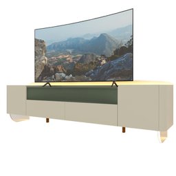 Rack para Tv até 85 Polegadas com Led com Pés Vidro Infinity 228cm - 10 Rack para Tv até 85 Polegadas com Led com Pés Vidro Infinity 228cm - 10