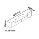 Ver imagem 3 de Rack para Tv até 85 Polegadas com Led com Pés Vidro Infinity 228cm
