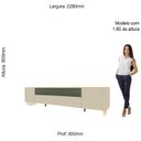 Ver imagem 4 de Rack para Tv até 85 Polegadas com Led com Pés Vidro Infinity 228cm