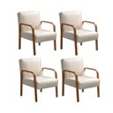 Ver imagem 1 de Kit 4 Poltronas Anita Conjunto Cadeiras Moderna Braço Madeira