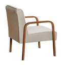 Ver imagem 4 de Kit 4 Poltronas Anita Conjunto Cadeiras Moderna Braço Madeira Bege 080