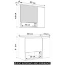 Ver imagem 4 de Gabinete Banheiro 80cm 3 Portas e Espelheira Taos Mel/grafite F10 - Mpozenato