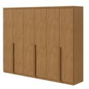 Ver imagem 5 de Conjunto Quarto Guarda-Roupa 6 Portas e Cômoda 4 Gavetas MDF Alonzo da Vinci Amêndoa Clean