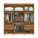 Ver imagem 6 de Conjunto Quarto Guarda-Roupa 6 Portas e Cômoda 6 Gavetas MDF Alonzo da Vinci Amêndoa Clean/Off White