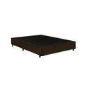 Ver imagem 2 de Cama Box Casal - Tecido Sintético Marrom com Colchão Extra Firme D28 - Suporta 80Kg