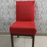 Capas para Cadeiras de Jantar 06 Peças em Malha Gel Lisa - Vermelho - 6