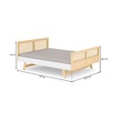 Ver imagem 4 de Cama Infantil Montessoriano Casal Lift em Madeira Maciça com Rattan Casatema MadeiraOriginals Bege/B