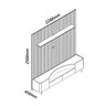 Rack com Painel Ripado para Tv até 85 Polegadas Led Pés Madeira Nobre/infinity 230cm 100% MDF - 3