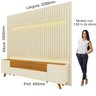 Rack com Painel Ripado para Tv até 85 Polegadas Led Pés Madeira Nobre/infinity 230cm 100% MDF - 4