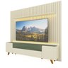 Rack com Painel Ripado para Tv até 85 Polegadas Led Pés Madeira Nobre/infinity 230cm - 6