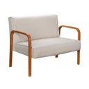 Ver imagem 2 de Namoradeira Anita Sofá 2 Lugares Moderna Braço Madeira