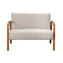 Ver imagem 5 de Namoradeira Anita Sofá 2 Lugares Moderna Braço Madeira